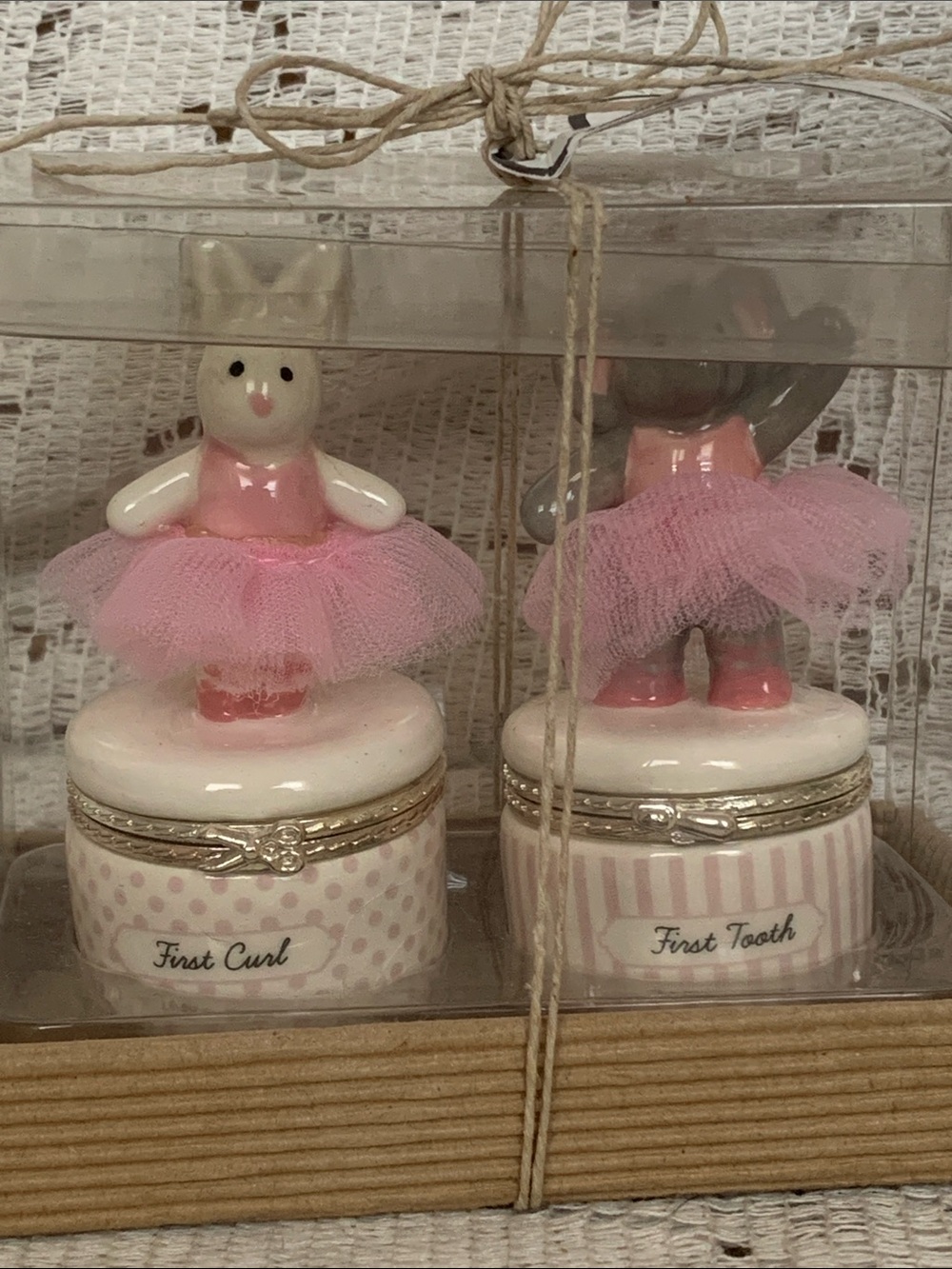 Mud Pie Pink Ballerina Keepsake Boxes